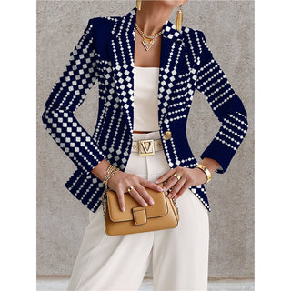 Bernadette | Blazer Estampado a Cuadros para Mujer