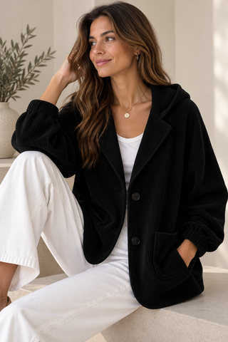 Odette | Chaqueta Oversize de Mujer con Capucha y Botones