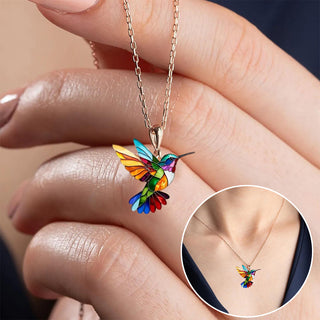 Mujeres Collar Colibrí Colorido | Joya Única