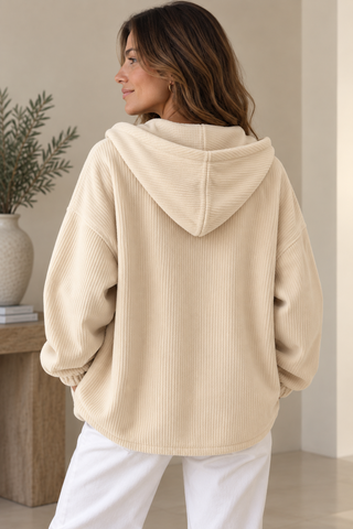 Odette | Chaqueta Oversize de Mujer con Capucha y Botones