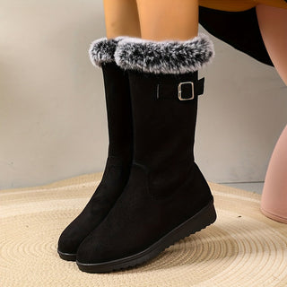 Valnera | Botas de Invierno para Mujer con Forro de Piel y Hebilla