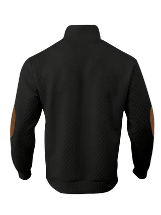 Donald | Suéter Henley de Hombre Texturizado con Cuello Alto y Botones