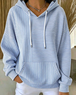 Chantelle | Sudadera a Rayas con Cordón y Bolsillo para Mujer