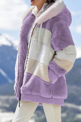 Clara | Chaqueta de Mujer con Capucha y Bloques de Color