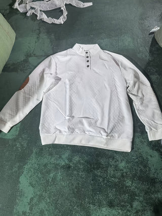 Donald | Suéter Henley de Hombre Texturizado con Cuello Alto y Botones