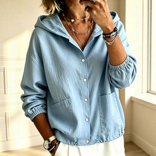 Fabienne | Chaqueta con Capucha y Botones para Mujer