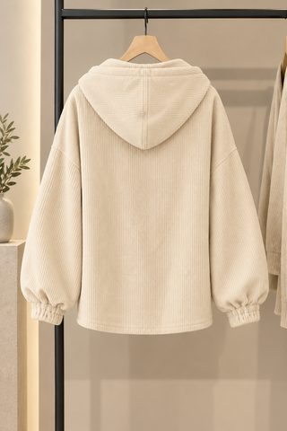 Odette | Chaqueta Oversize de Mujer con Capucha y Botones