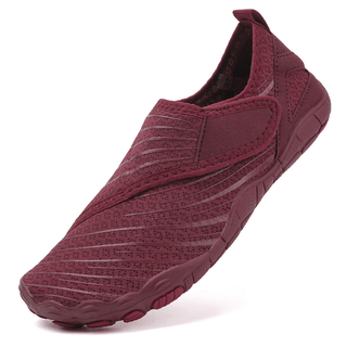 Cecilia | Zapatos Barefoot Unisex Color Burdeos Sin Cordones