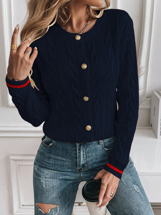 Zarina | Cárdigan de Punto Trenzado Abierto para Mujer