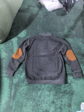 Donald | Suéter Henley de Hombre Texturizado con Cuello Alto y Botones