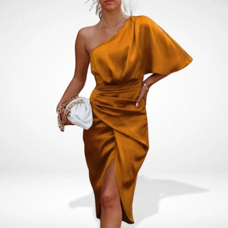Vestido asimétrico fruncido elegante para Mujeres - Paulette