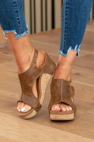 Sandalias con cuña y cortes laterales para Mujer – Patrice