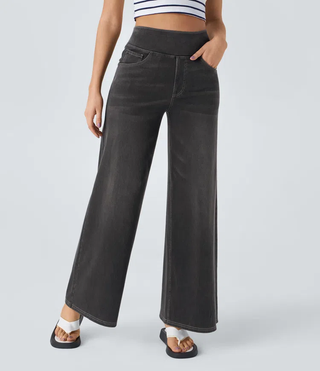 Remy | Jeans de Pierna Ancha de Talle Alto y Denim Elástico para Mujer