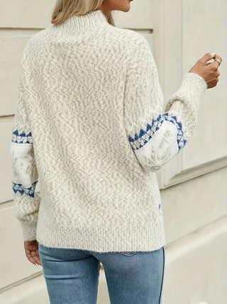 Bea | Suéter de Punto Fair Isle para Mujer con Copos de Nieve