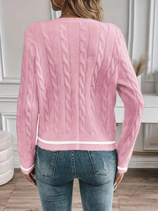 Zarina | Cárdigan de Punto Trenzado Abierto para Mujer