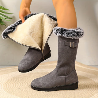 Valnera | Botas de Invierno para Mujer con Forro de Piel y Hebilla