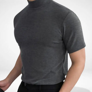 Camiseta de hombre con cuello semi alto ajustado - Shon