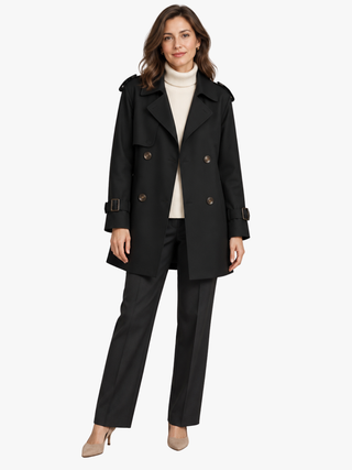 Élodie | Trench Clásico con Cinturón y Doble Botonadura para Mujer
