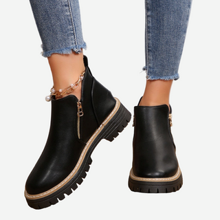 Valmai | Botines de Mujer con Plataforma y Cremallera Lateral
