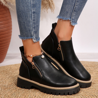 Valmai | Botines de Mujer con Plataforma y Cremallera Lateral