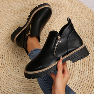 Valmai | Botines de Mujer con Plataforma y Cremallera Lateral