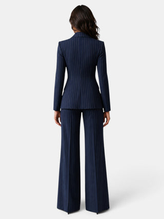 Verascha | Traje de Rayas con Blazer Cruzado para Mujer