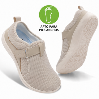 Encarna | Zapatillas de Horma Ancha con Cierre de Velcro para Mujer