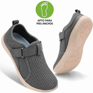 Encarna | Zapatillas de Horma Ancha con Cierre de Velcro para Mujer