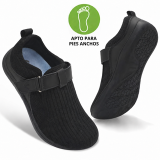Encarna | Zapatillas de Horma Ancha con Cierre de Velcro para Mujer