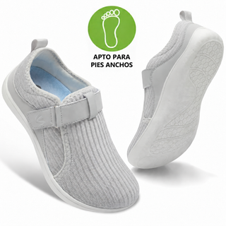 Encarna | Zapatillas de Horma Ancha con Cierre de Velcro para Mujer