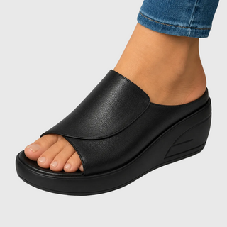 Magnolia | Mules de Cuña para Mujer Sin Cordones con Punta Abierta