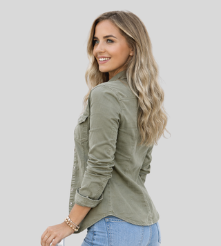 Françoise | Camisa Utilitaria con Bolsillos y Broches para Mujer