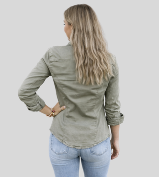 Françoise | Camisa Utilitaria con Bolsillos y Broches para Mujer