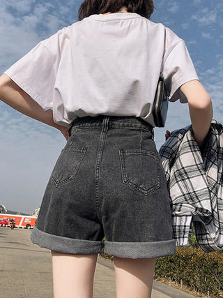 Elin | Exclusivos shorts denim de talle alto para mujer