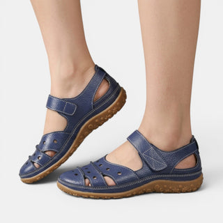 Marielsy | Sandalia Ortopédica de Piel Calada con Velcro para Mujer