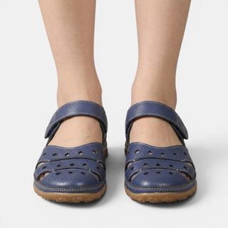 Marielsy | Sandalia Ortopédica de Piel Calada con Velcro para Mujer