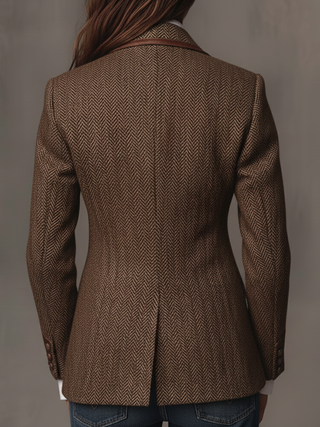 Margaux | Blazer Estructurado con Detalles Estampados para Mujer