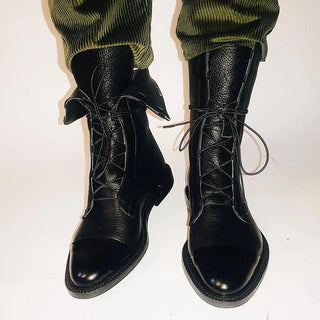 Corvindra | Bota de Cuero con Cordones para Mujer