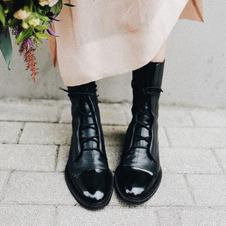 Corvindra | Bota de Cuero con Cordones para Mujer
