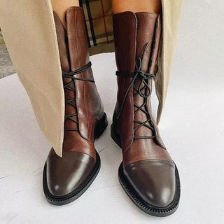 Corvindra | Bota de Cuero con Cordones para Mujer