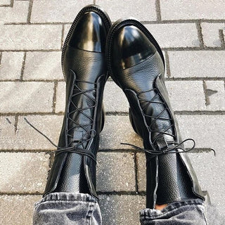Corvindra | Bota de Cuero con Cordones para Mujer