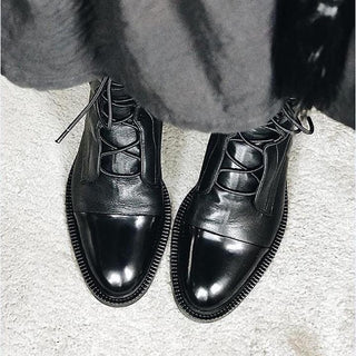 Corvindra | Bota de Cuero con Cordones para Mujer