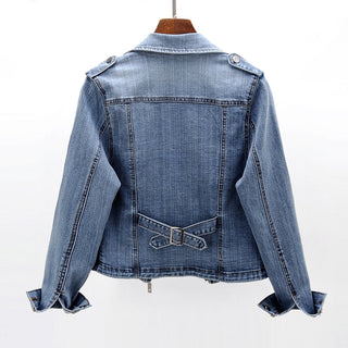 Sienna | Chaqueta Vaquera Asimétrica con Cremallera para Mujer
