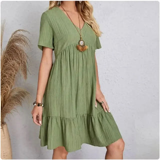 Hines | Vestido Peplum Primaveral para Mujeres