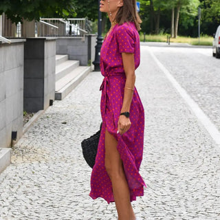 Vestido cruzado con estampado floral para Mujer - Inez