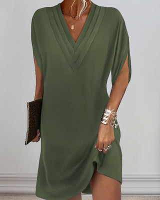 Jansen | Vestido elegante con mangas divididas unidas 0