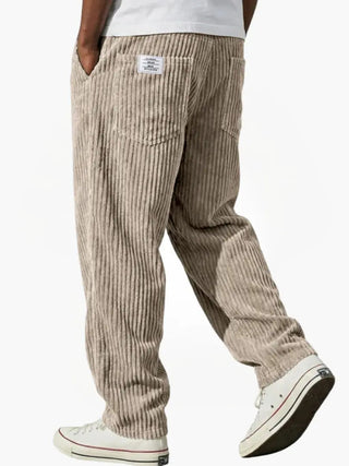 Rowan | Pantalones de Pana Relajados para Hombre con Cintura de Cordón