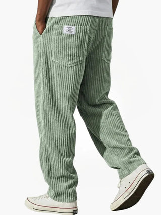 Rowan | Pantalones de Pana Relajados para Hombre con Cintura de Cordón
