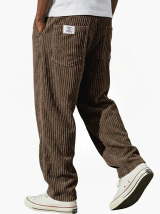 Rowan | Pantalones de Pana Relajados para Hombre con Cintura de Cordón