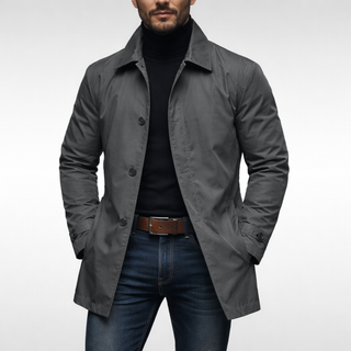 Adrian | Chaqueta Ligera Repelente al Agua con Botones para Hombre